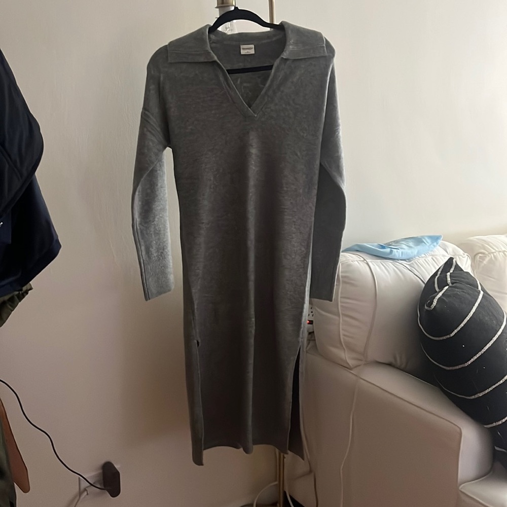 Abercrombie Grey Midi Sweater Dress